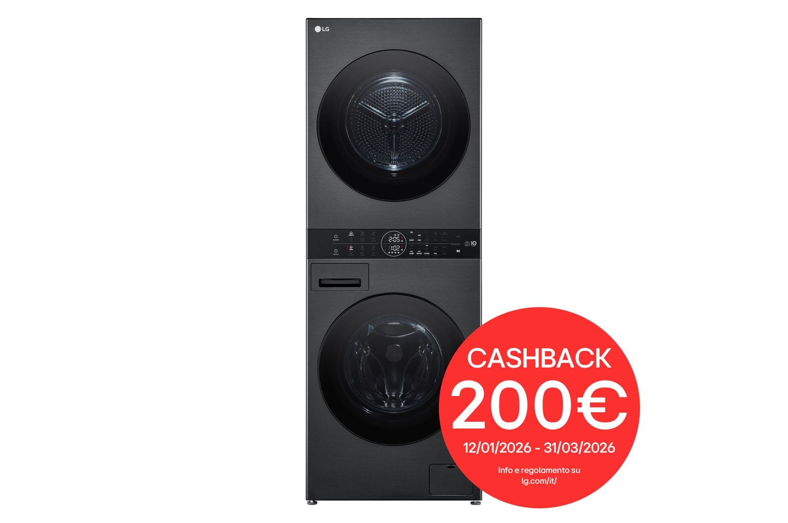 Foto frontale colonna bucato WT1210BBF con cashback